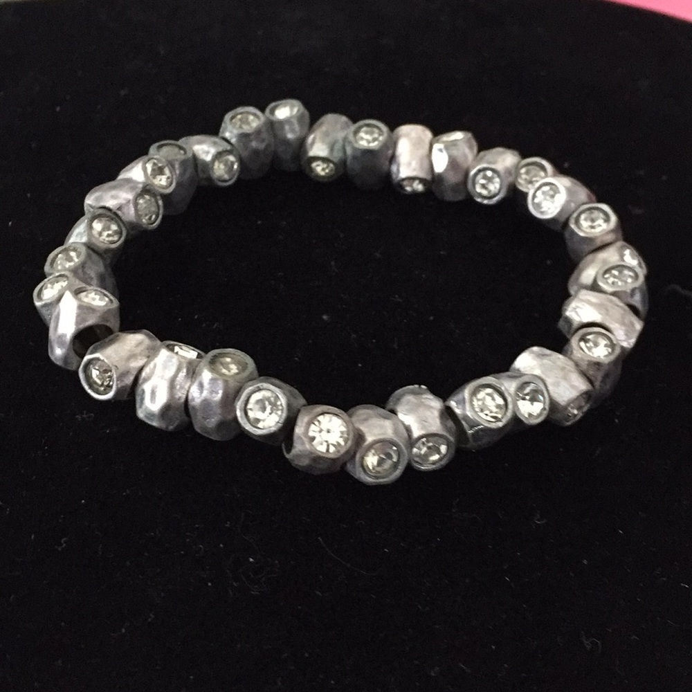 Chico’s silvertone bracelet with stones